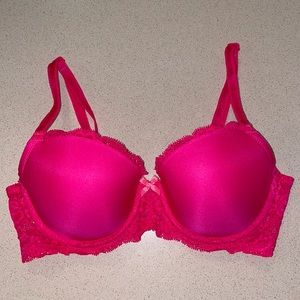 Victoria’s Secret Hot Pink and Lace Bra Size 34C